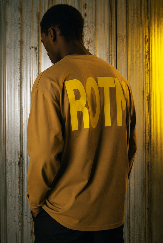 LS Phat Logo - Khaki / Lemon